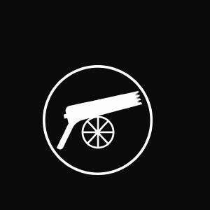Cannon primary mark — a cannon in a circle